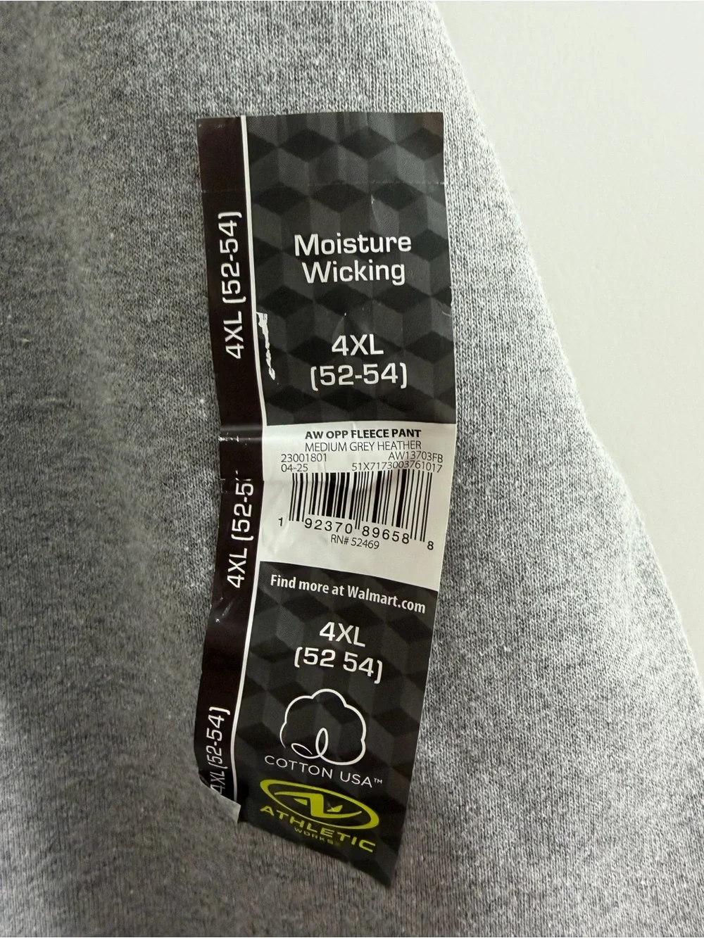 4XL Men's Gray Athletic Sweatpants - Comfortable Everyday Joggers